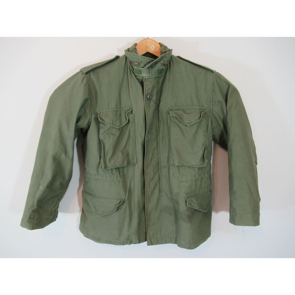 Vtg 70s  Vietnam Army Military M-65 Cold Weather Field Jacket Coat With Liner